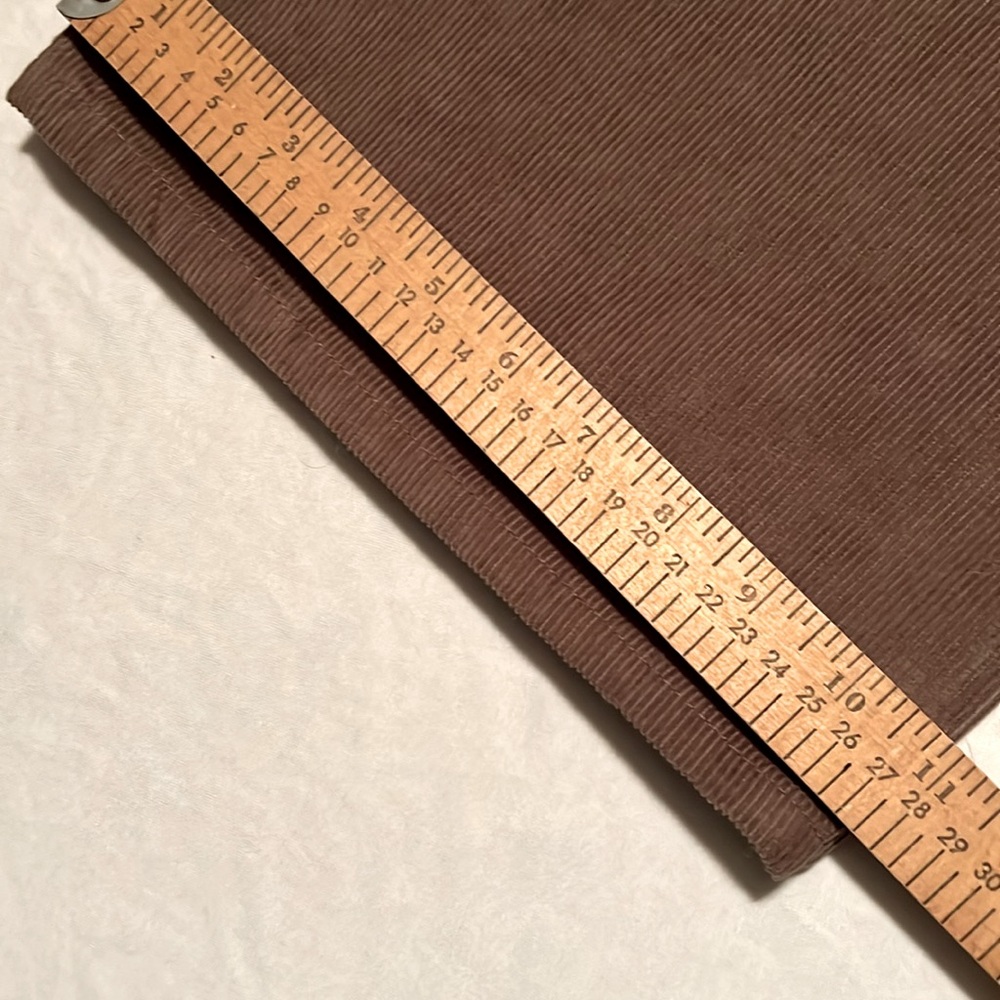 NEW- SLOUCHY SZ-12 CORDUROY DAD PANTS in TAN/LT-BROWN, THIN-WALED - Picture 8 of 9